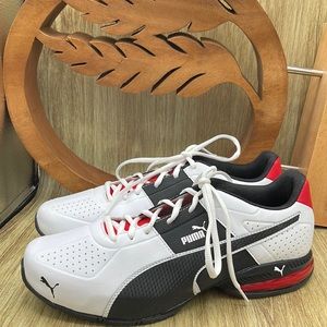 🆕 PUMA Cell Surin 2 Sneakers (White, Red, Black) 10.5 US - NWOB